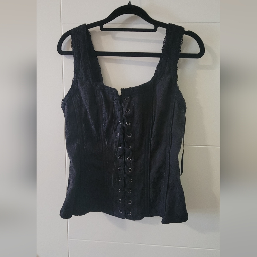 Tripp NYC Black Corset Top